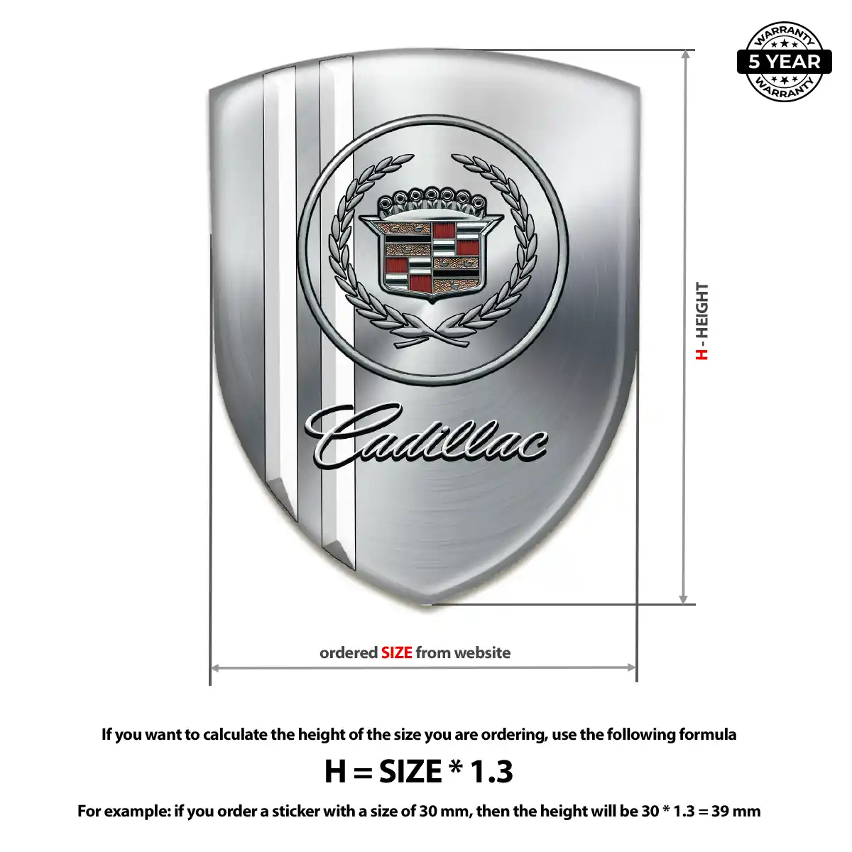 Cadillac Emblem Logo Badge Opulent Line
