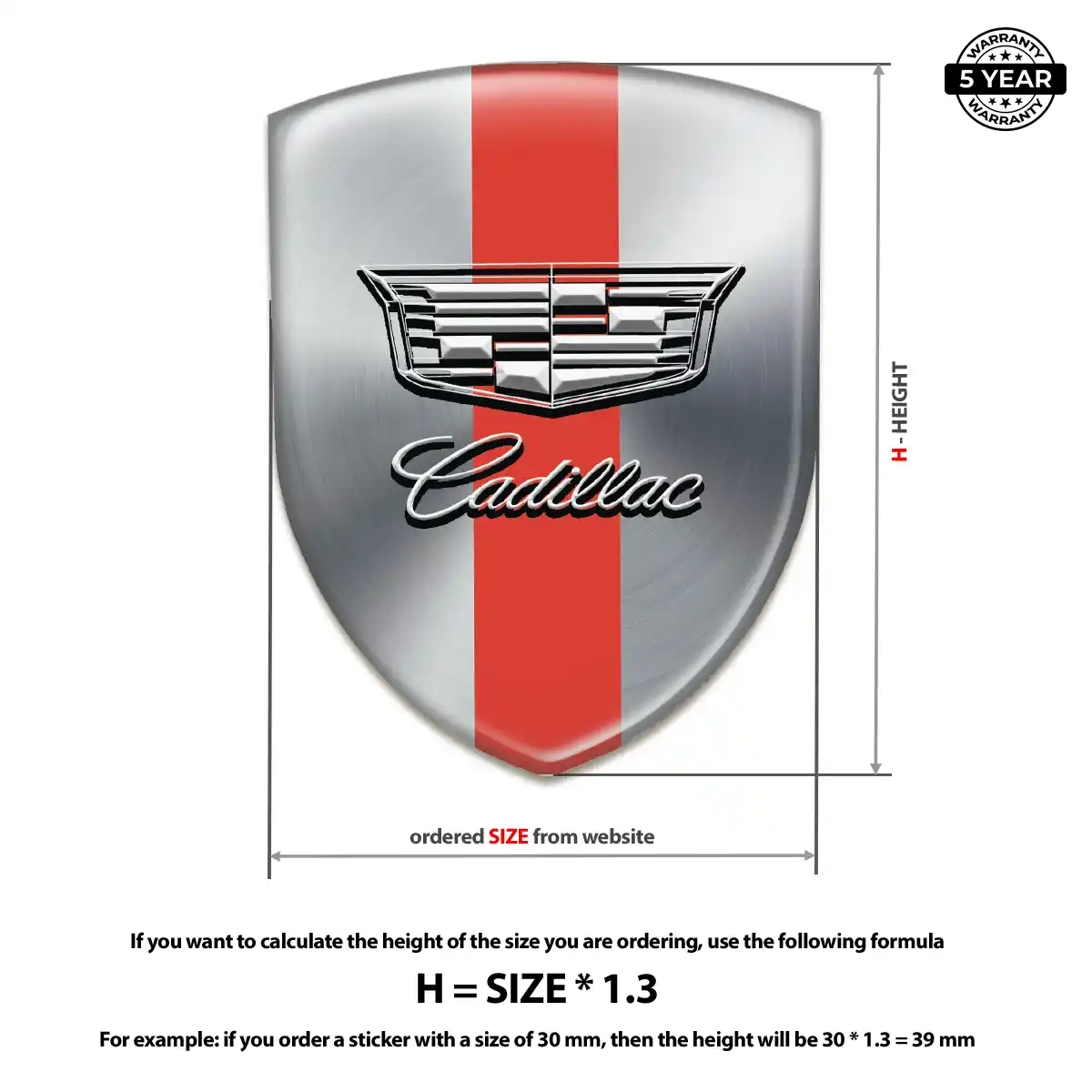 Cadillac Emblem Logo Badge Outer Style