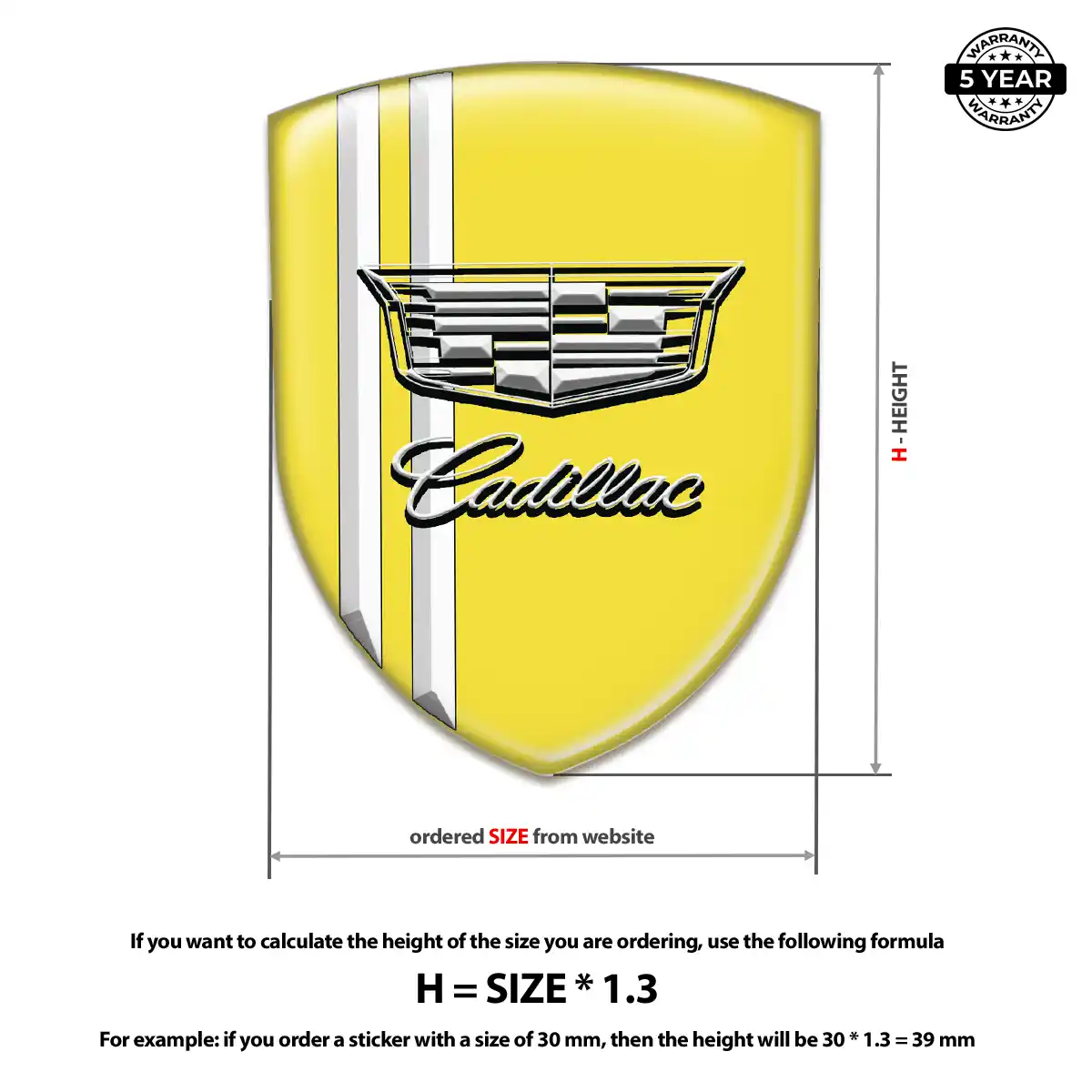 Cadillac Emblem Logo Badge Prestige Line
