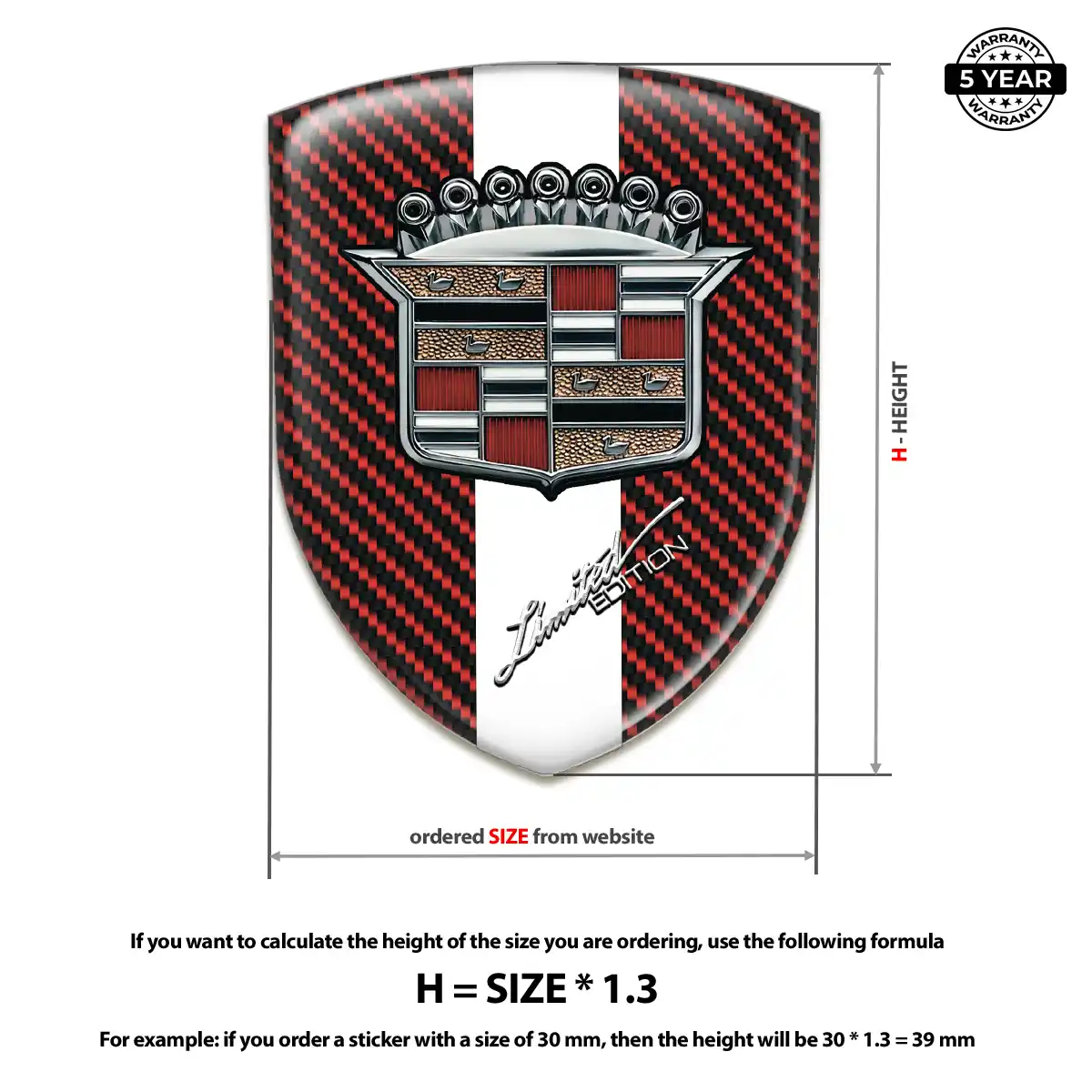 Cadillac Emblem Logo Badge Signature Edition