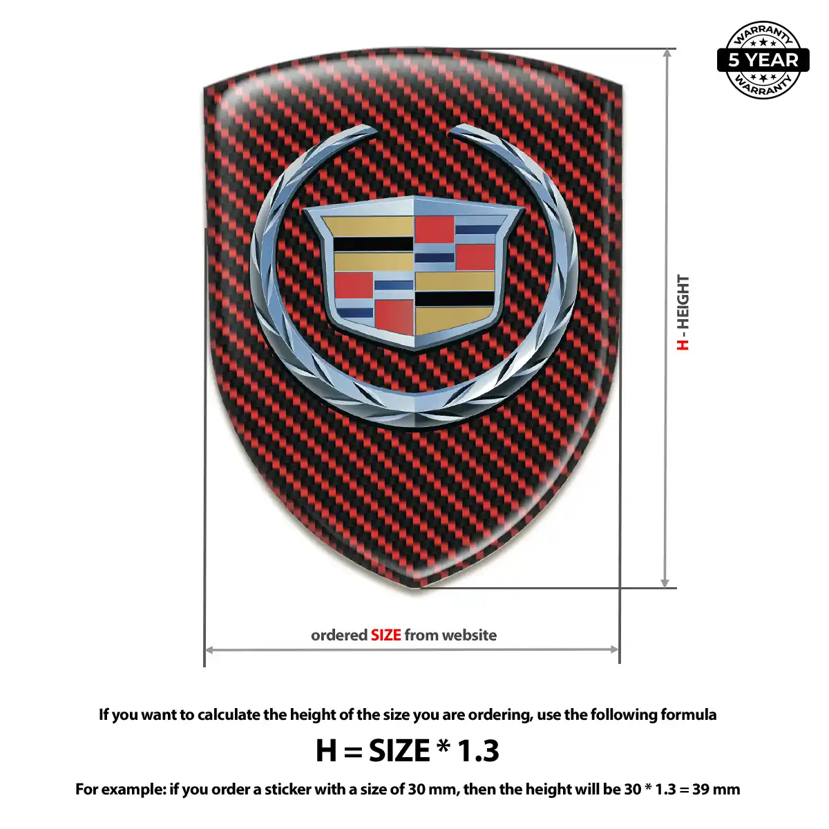 Cadillac Emblem Logo Badge Signature Grade