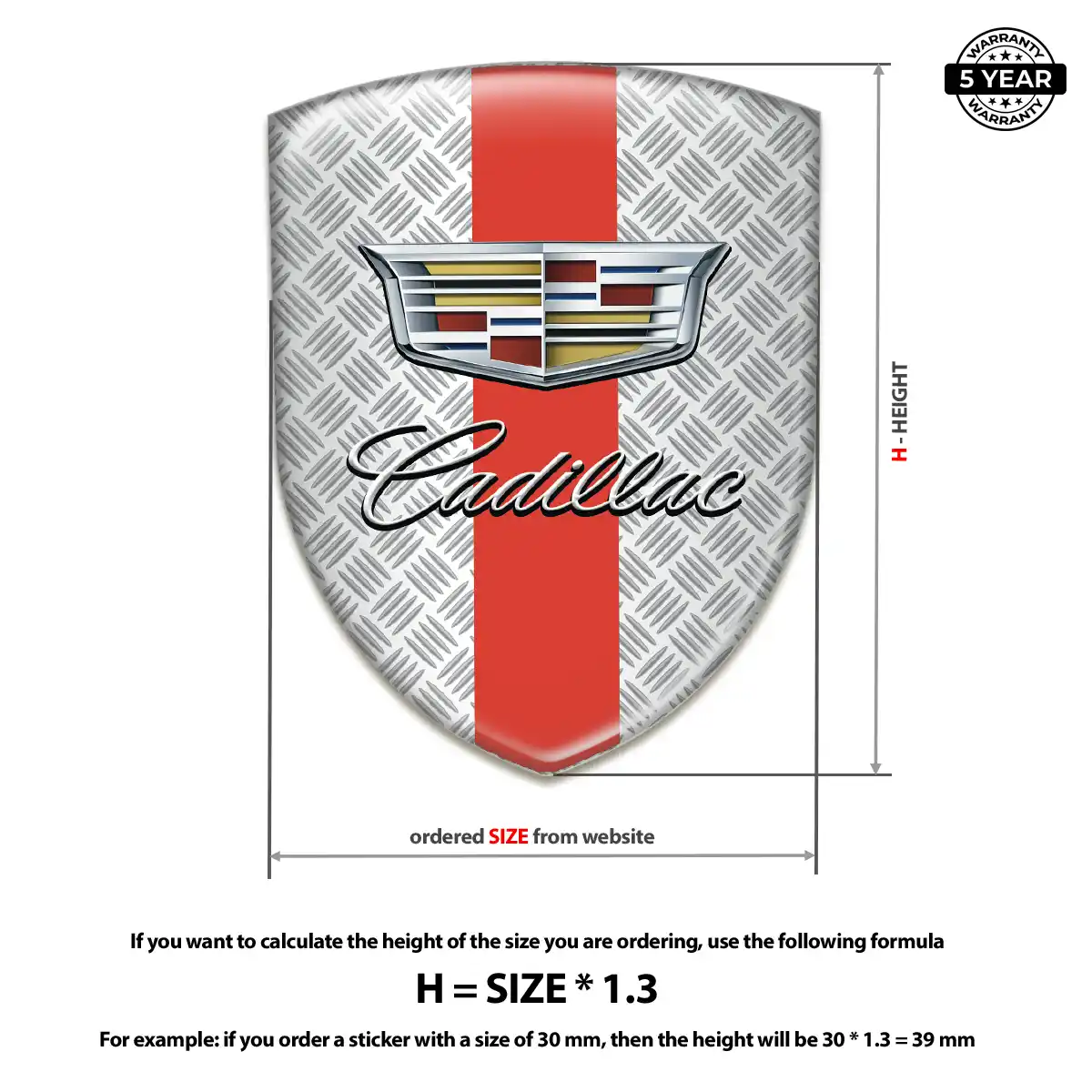 Cadillac Emblem Logo Badge Sport Tuning