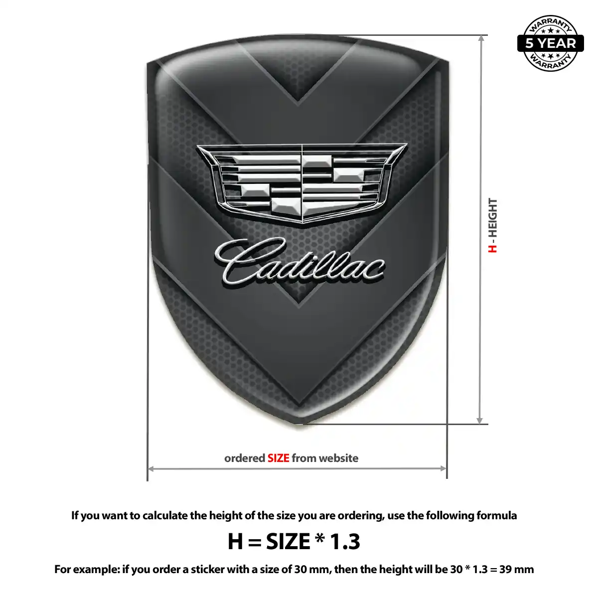 Cadillac Emblem Logo Badge Vortex Elite
