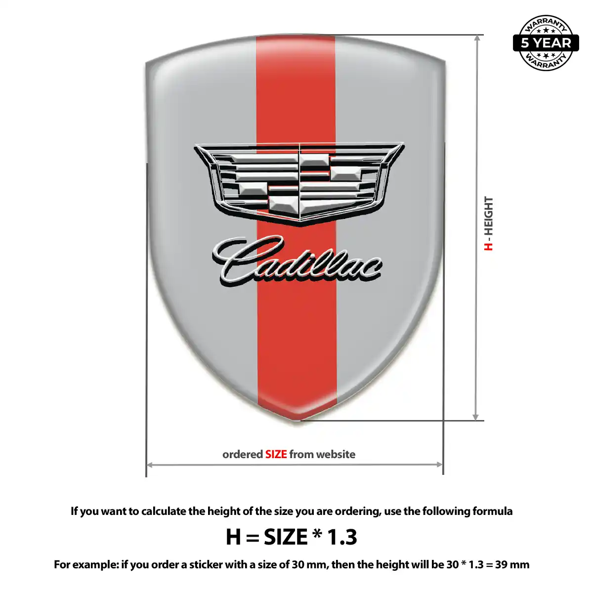 Cadillac Emblem Logo Badge Vortex Series