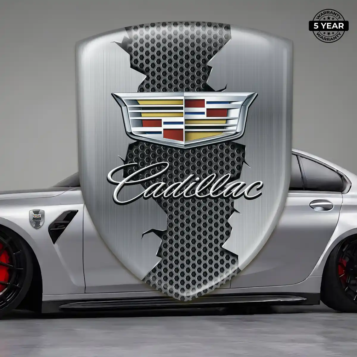 Cadillac Emblem Logo Branded Line