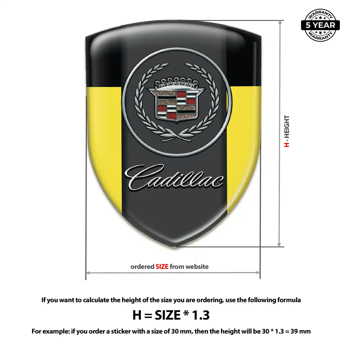 Cadillac Emblem Logo Elite Edition