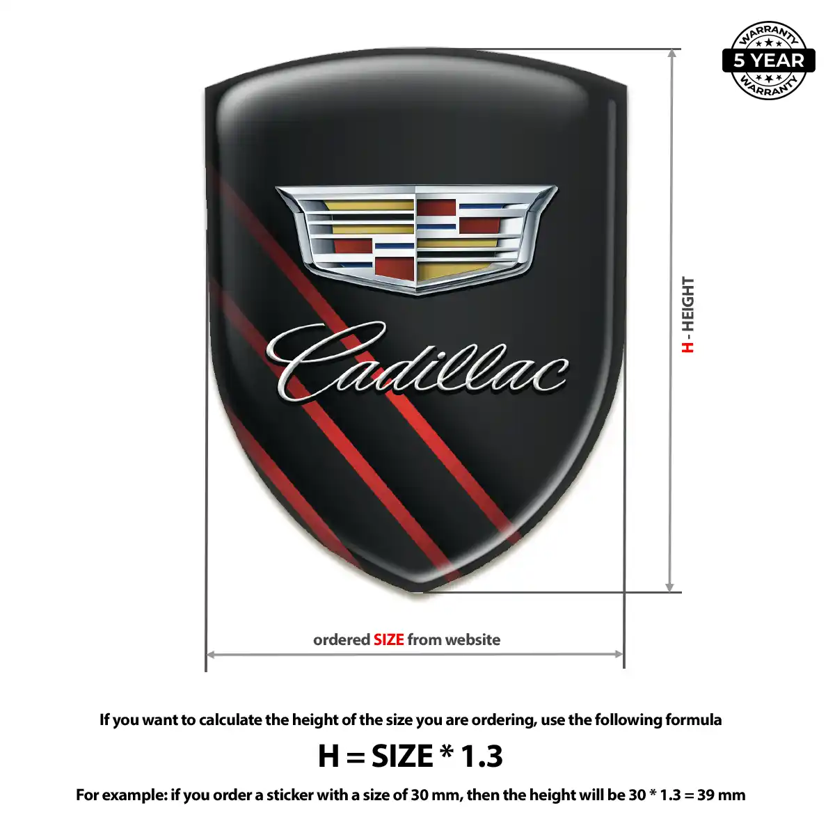 Cadillac Emblem Logo Marked Edition