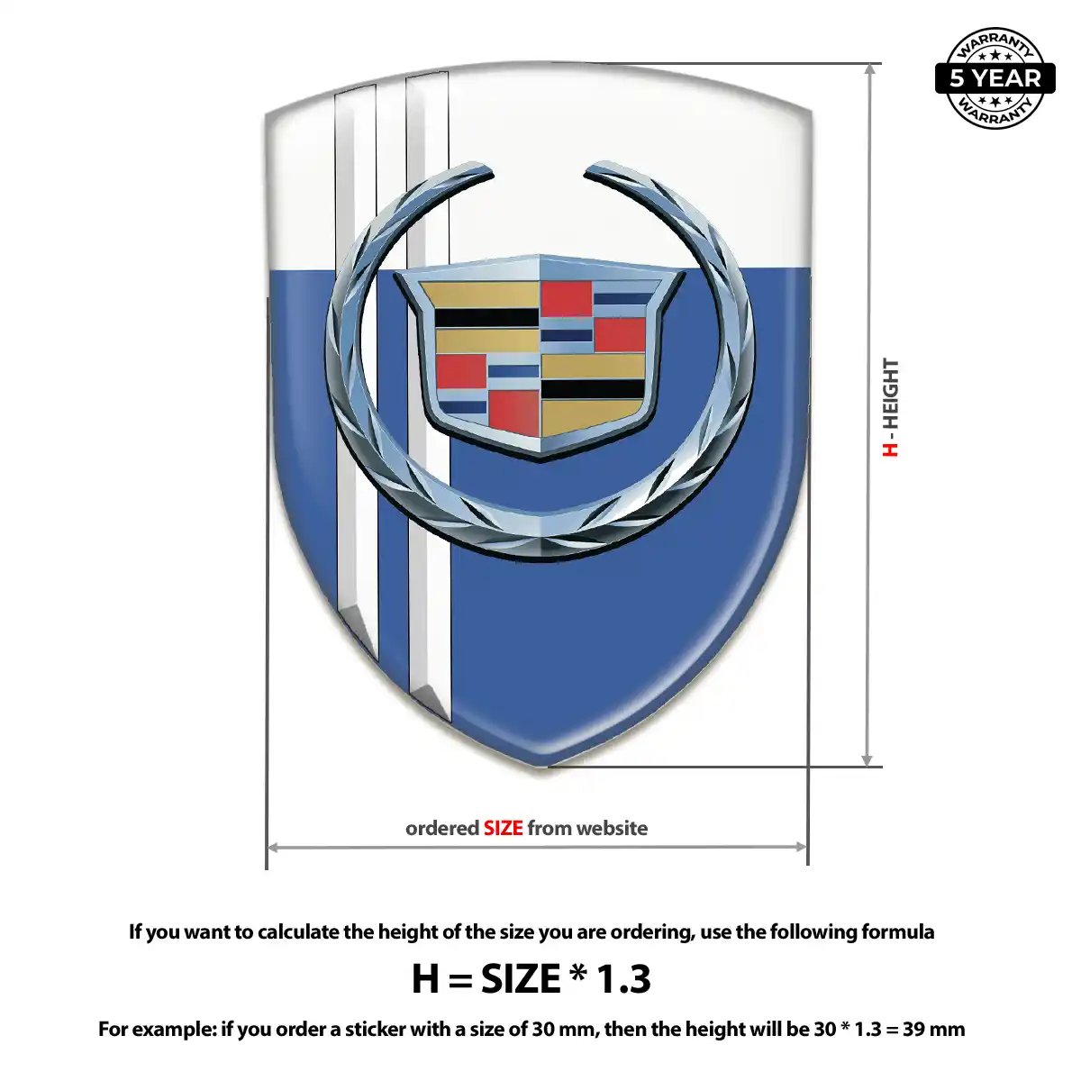 Cadillac Emblem Logo Premium Dome