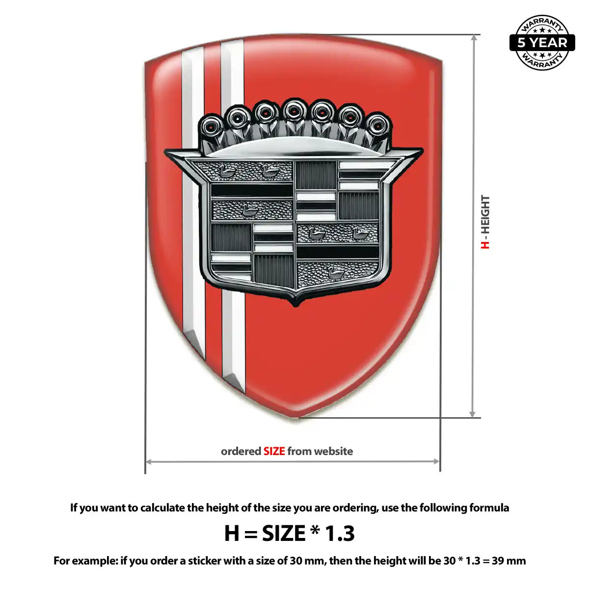 Cadillac Emblem Logo Prestige Line
