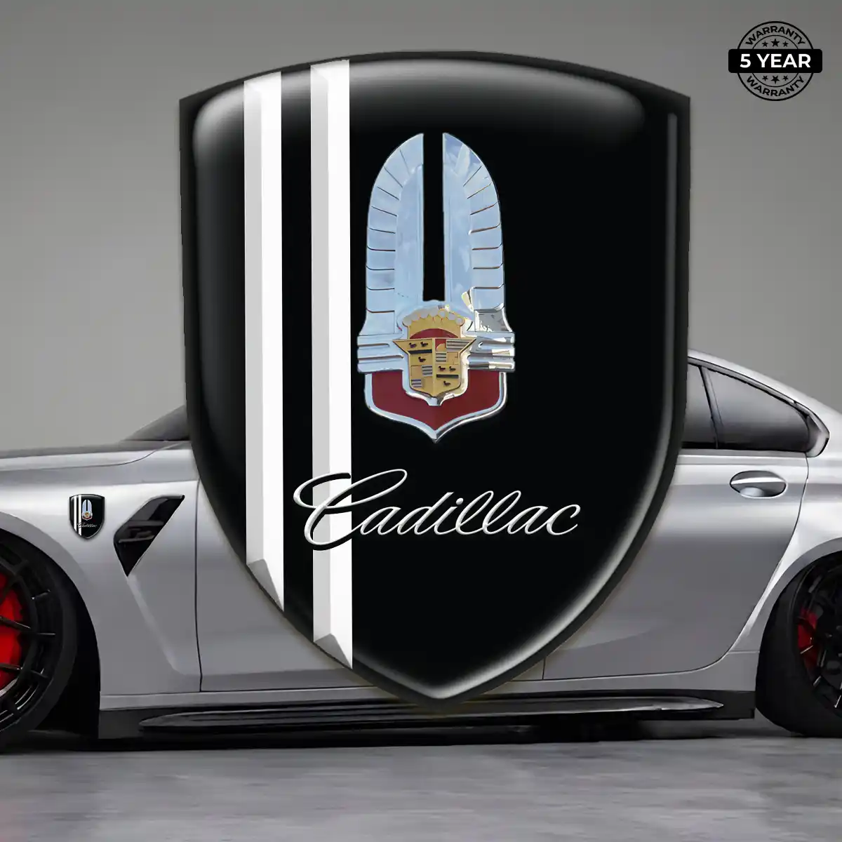 Cadillac Emblem Shield Branded Line