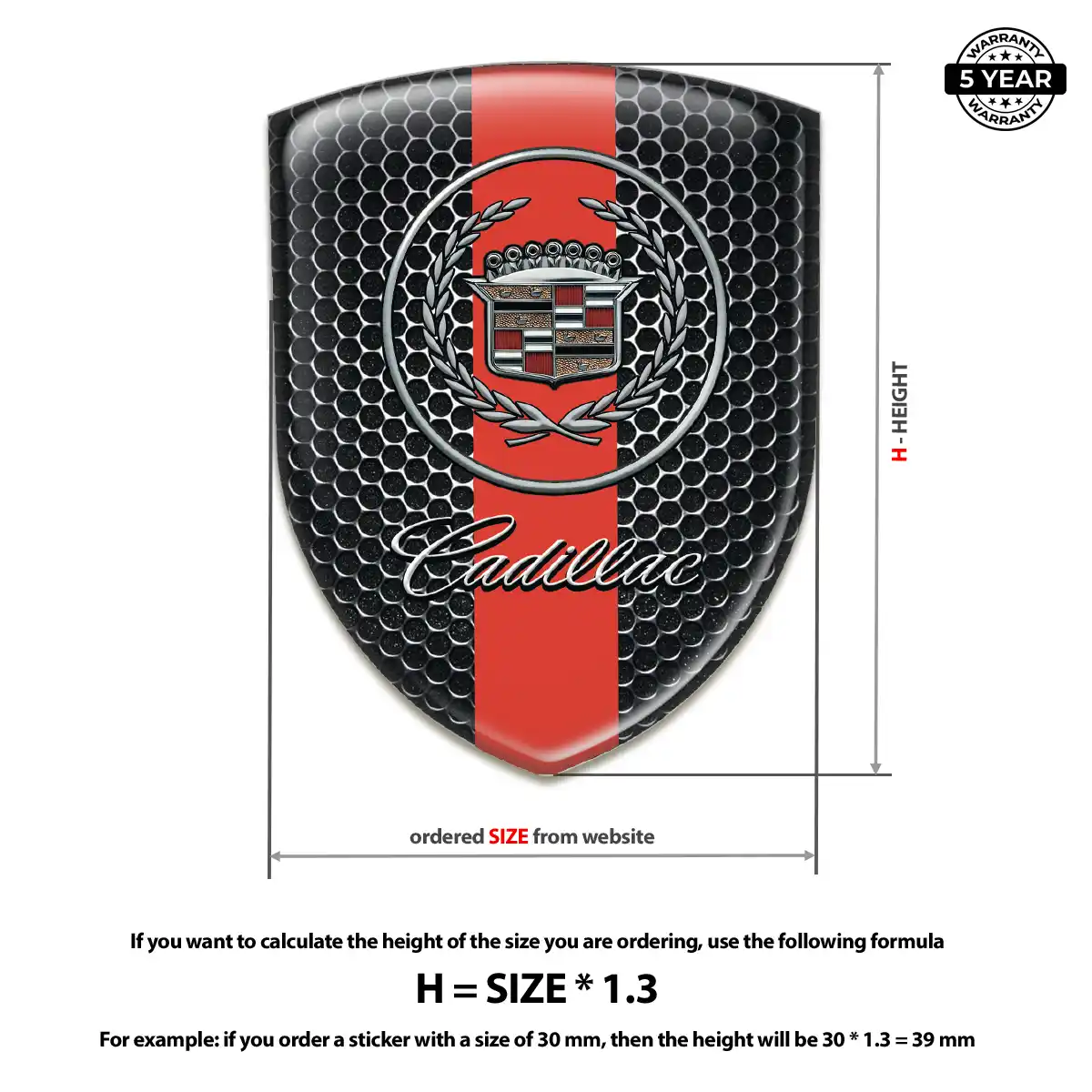 Cadillac Emblem Shield Cabin Style