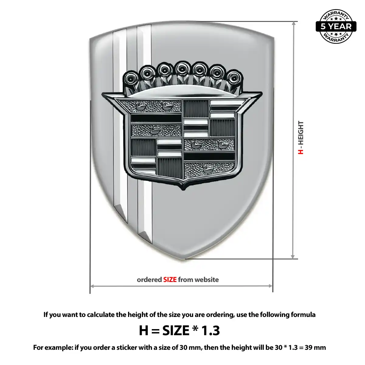 Cadillac Emblem Shield Deluxe Edition