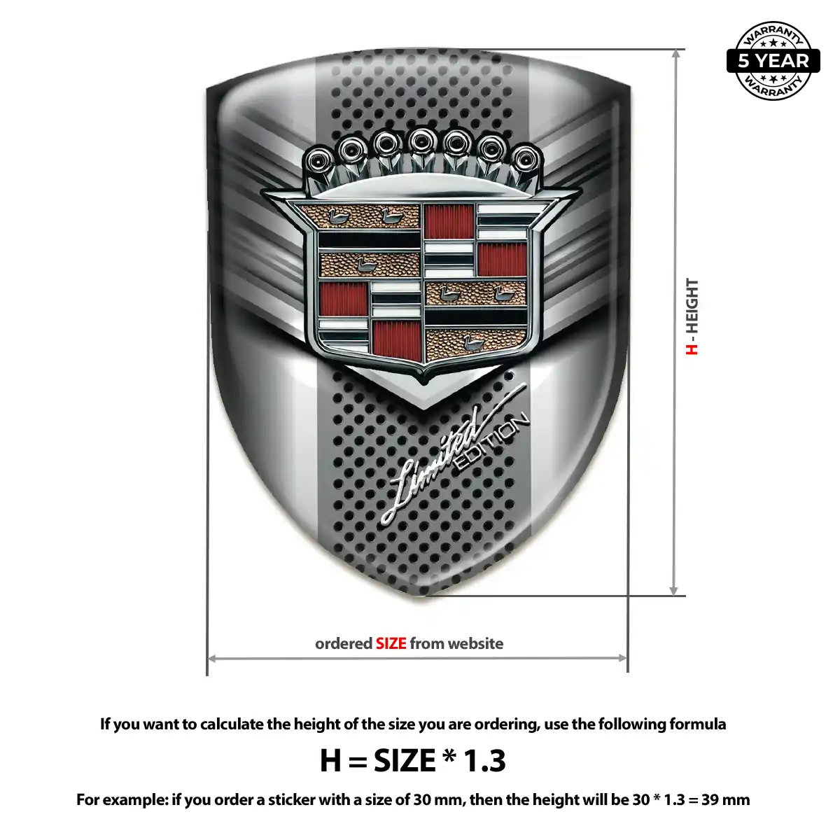 Cadillac Emblem Shield Elite Edition