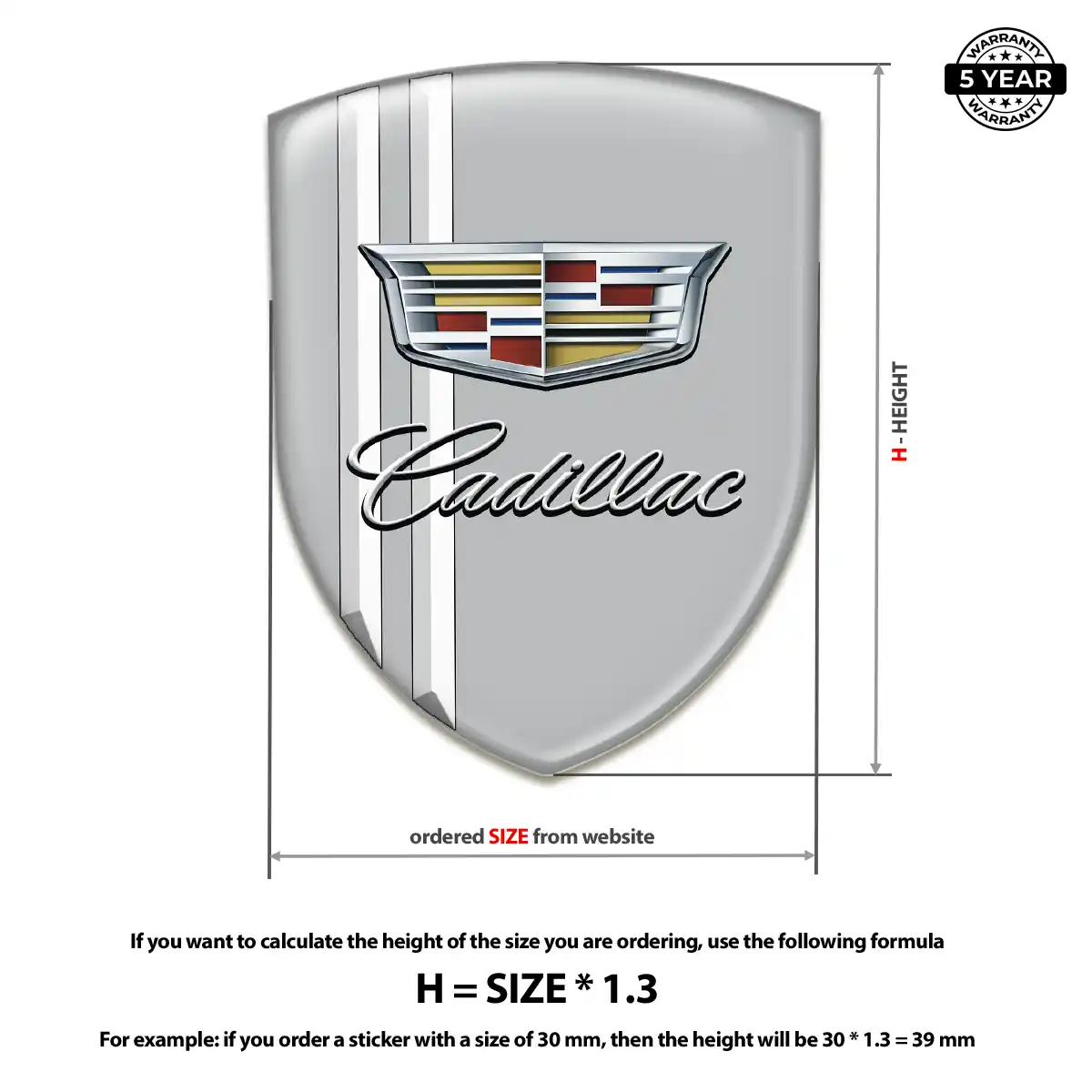 Cadillac Emblem Shield Elite Finish