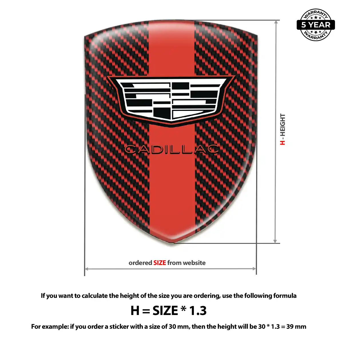 Cadillac Emblem Shield Performance Style