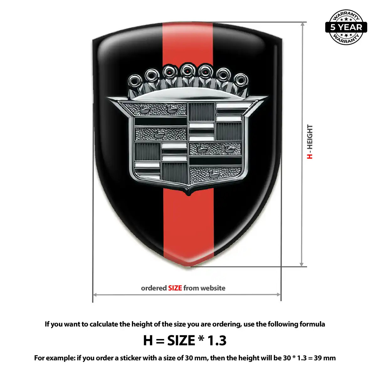 Cadillac Emblem Shield Prestige Line