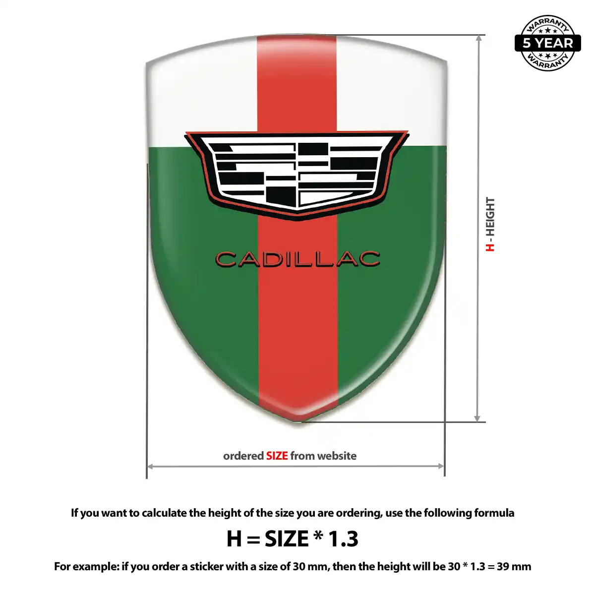 Cadillac Emblem Shield Resin Elite