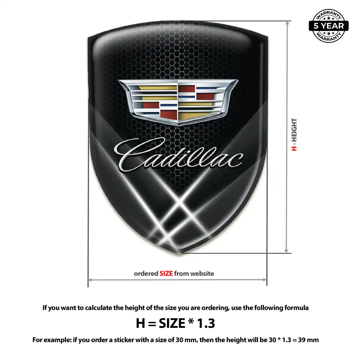 Cadillac Emblem Shield Vortex Series