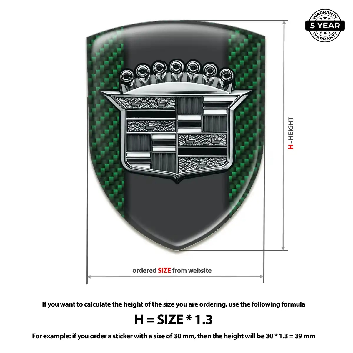Cadillac Emblem Silicone Elite Finish
