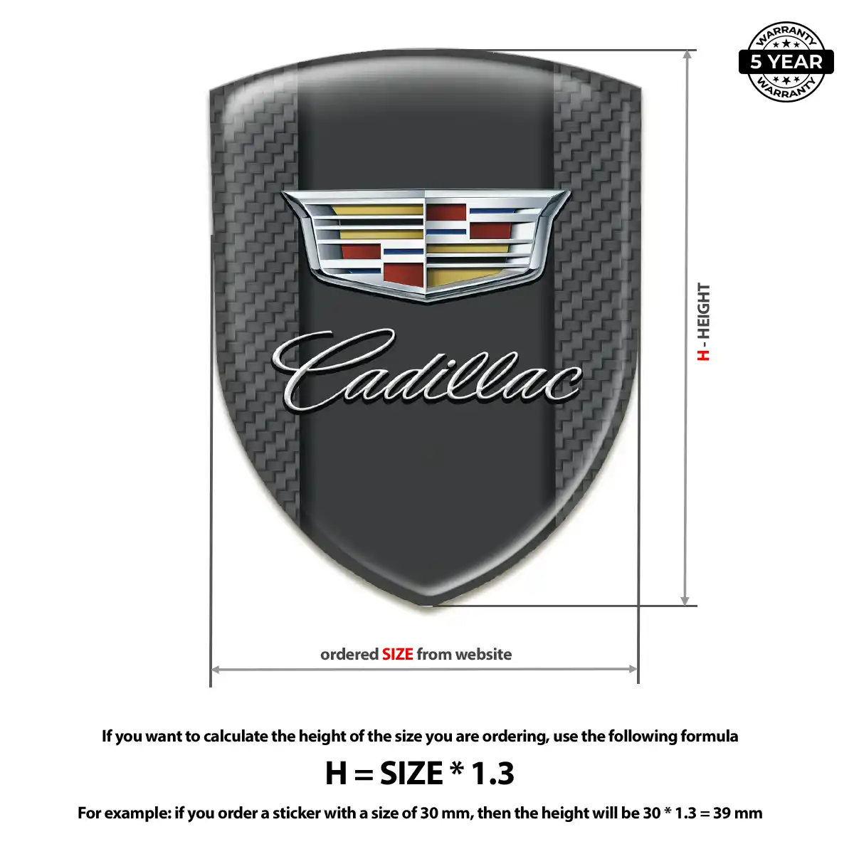 Cadillac Emblem Silicone Exterior Luxe