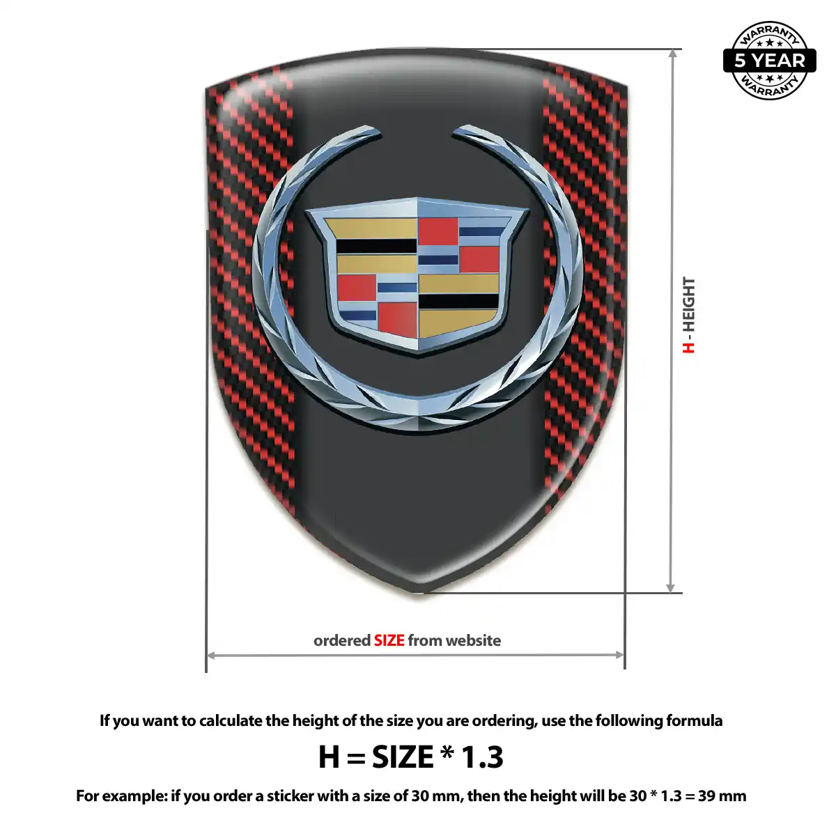 Cadillac Emblem Silicone Prime Quality