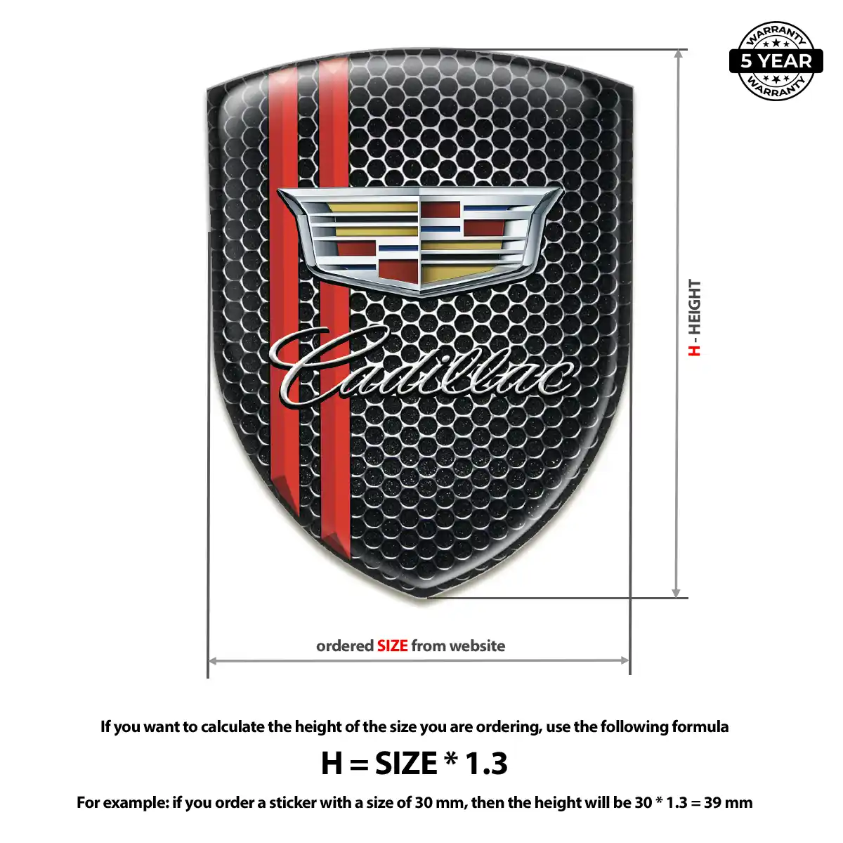 Cadillac Emblem Silicone Resin Luxe