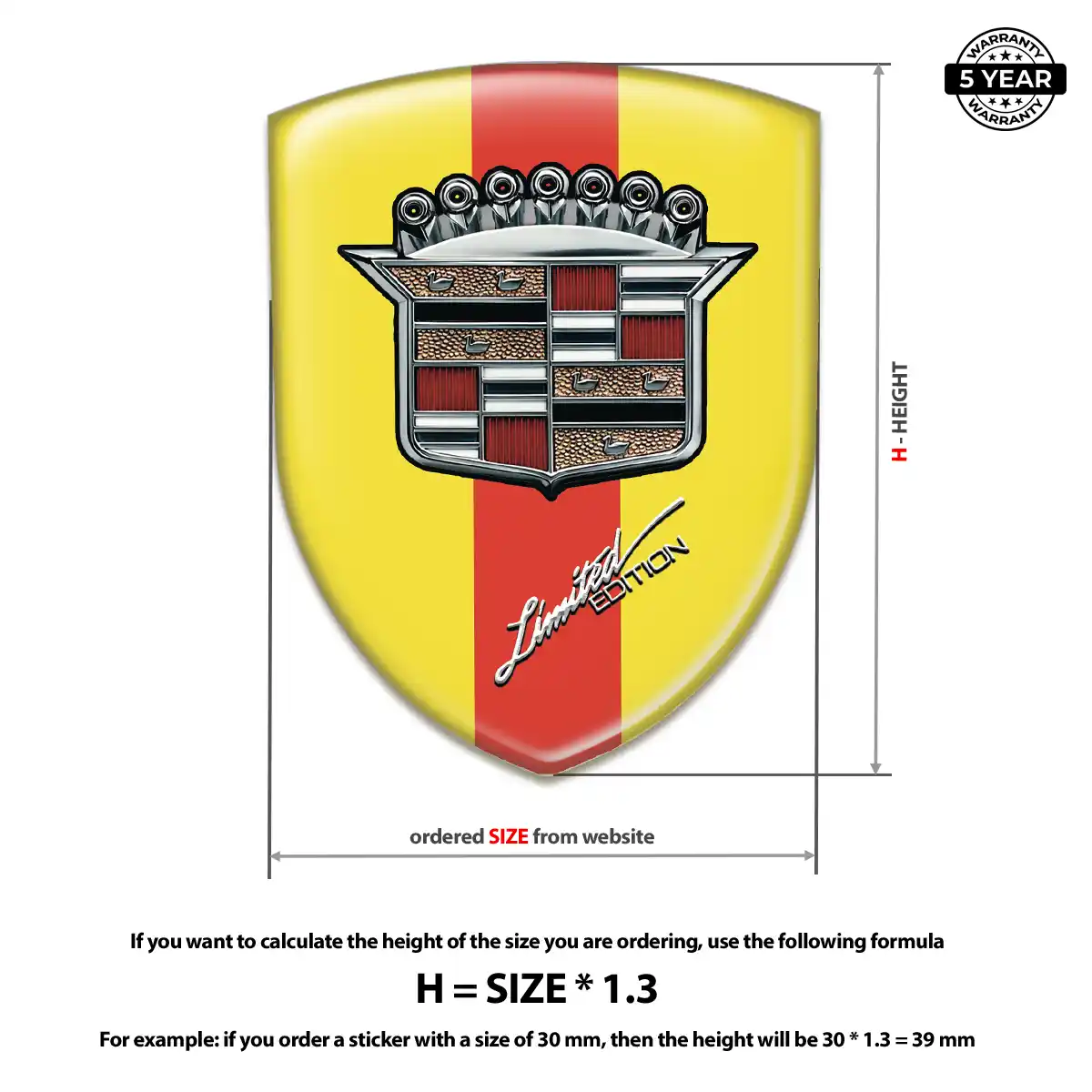Cadillac Emblem Silicone Signature Grade