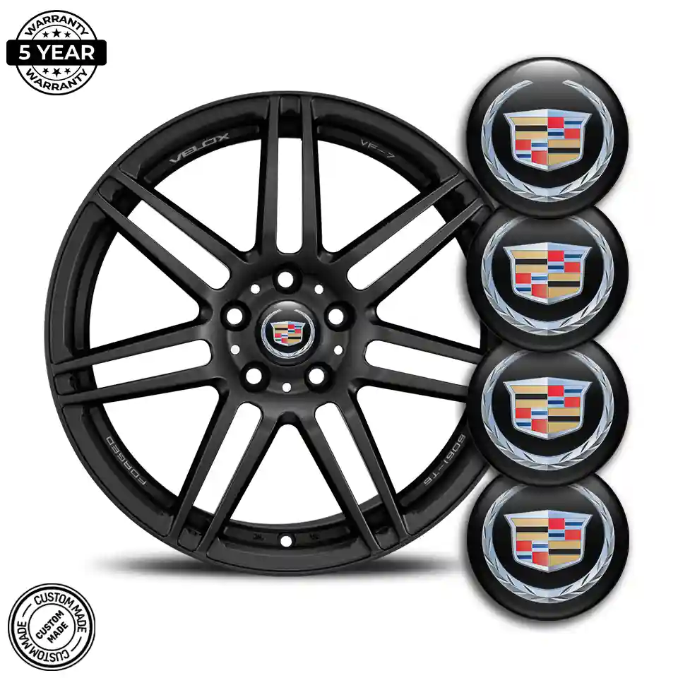 Cadillac Emblem Wheel Center Caps Luxury Edition