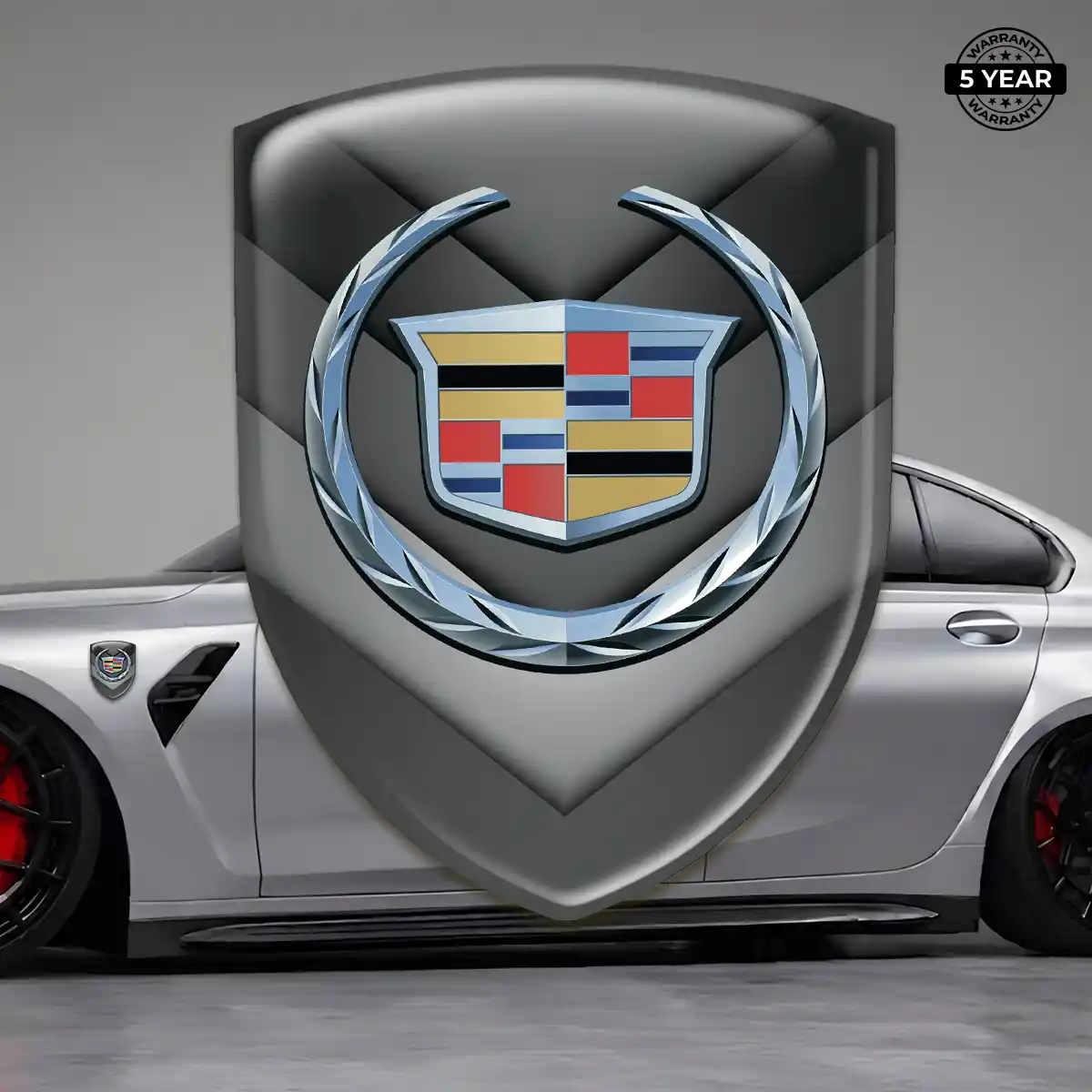 Cadillac Epoxy Domed Sticker Branded Line