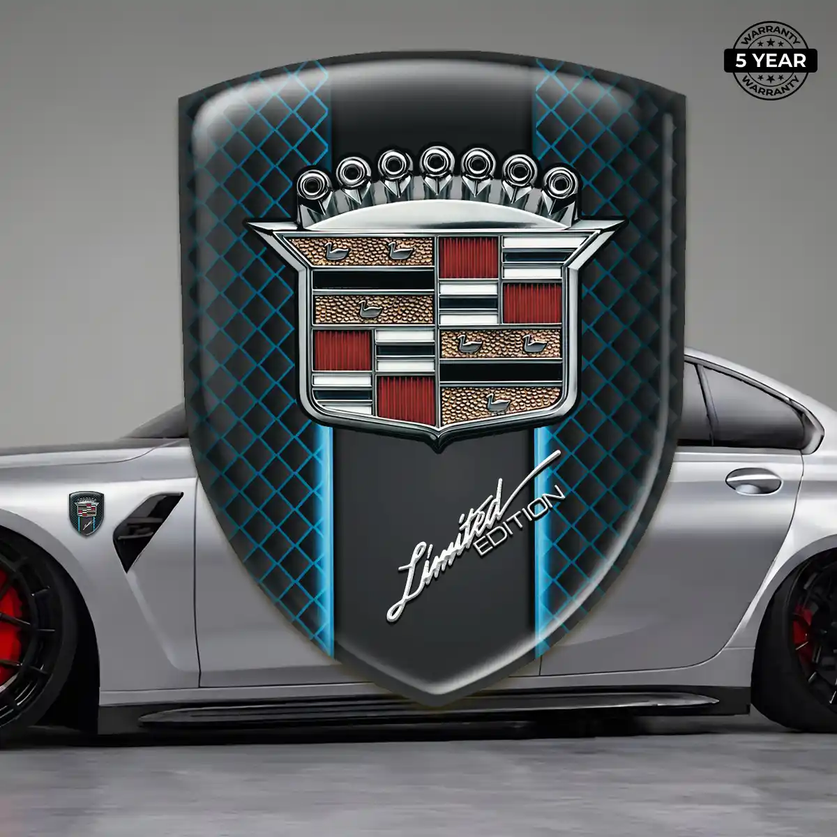 Cadillac Epoxy Domed Sticker Outer Style