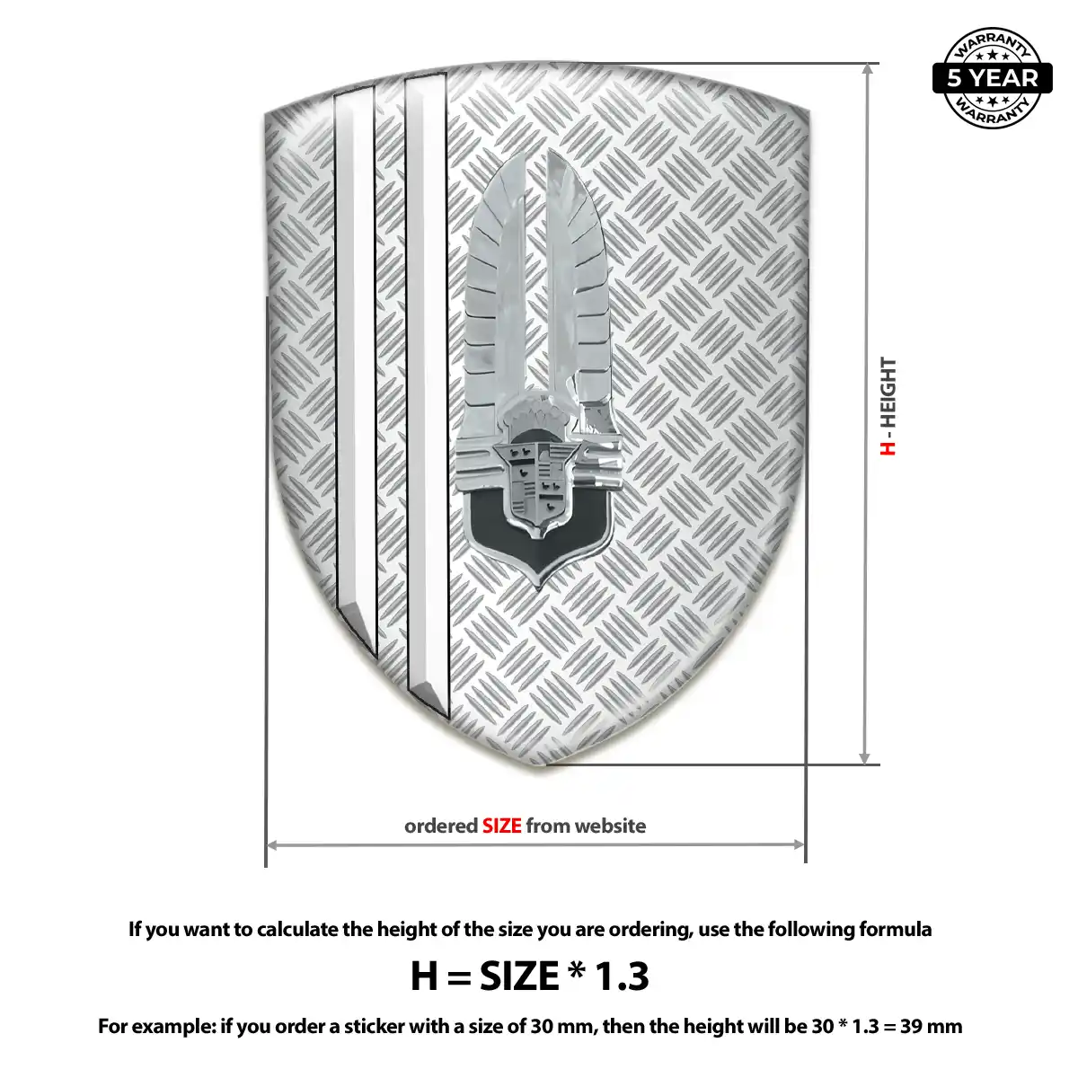 Cadillac Epoxy Domed Sticker Premium Dome