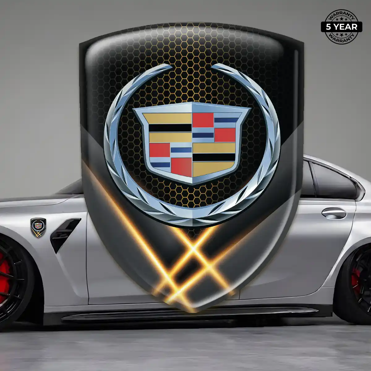 Cadillac Epoxy Domed Sticker Prime Quality