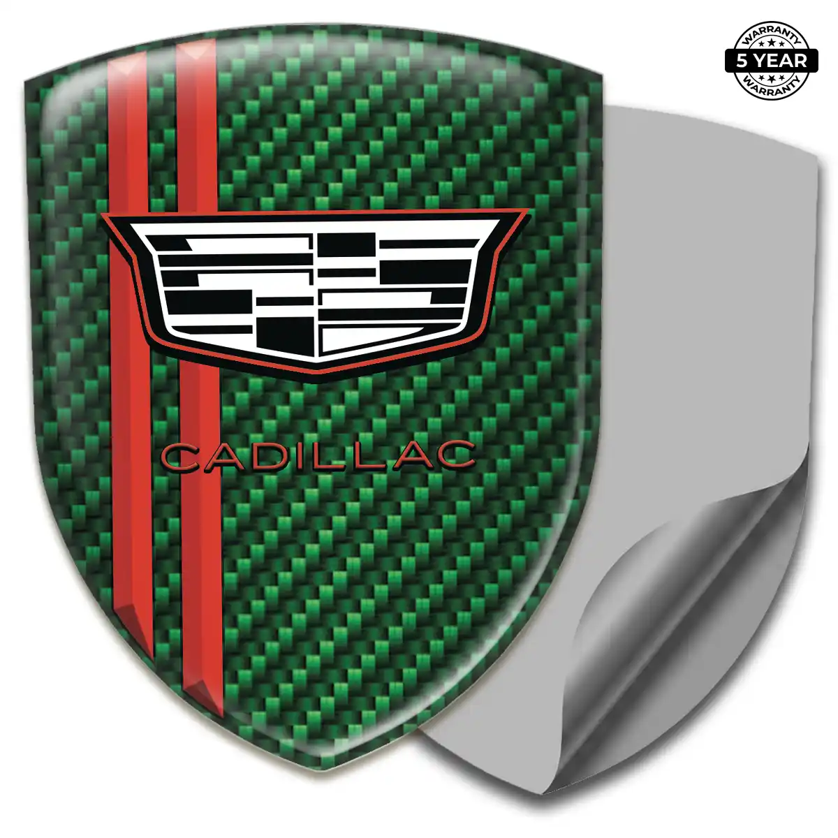 Cadillac Epoxy Domed Sticker Refined Design