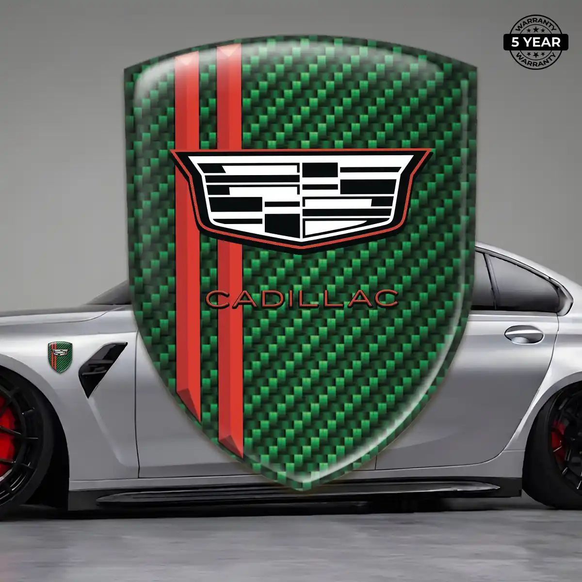 Cadillac Epoxy Domed Sticker Refined Design