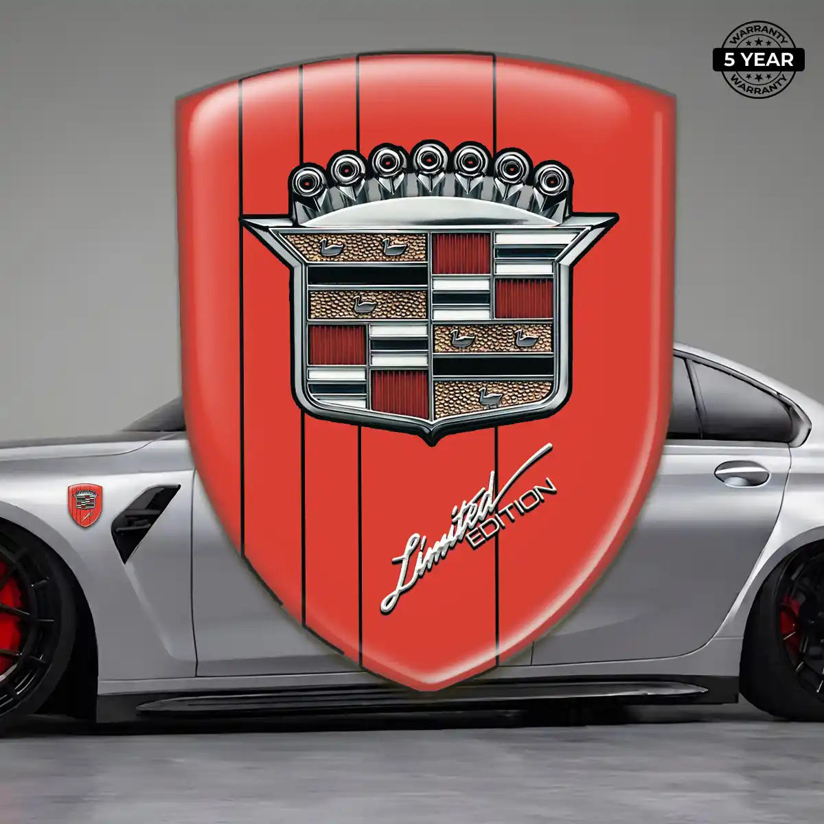 Cadillac Epoxy Domed Sticker Sport Tuning