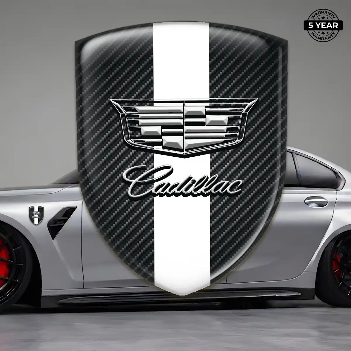 Cadillac Epoxy Domed Sticker Street Tuning