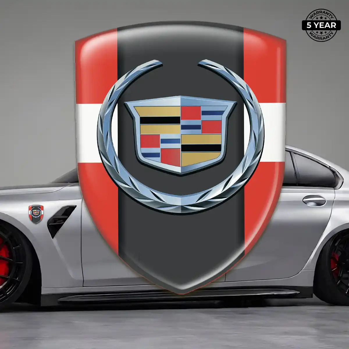 Cadillac Gel Badge Sticker Auto Tuning