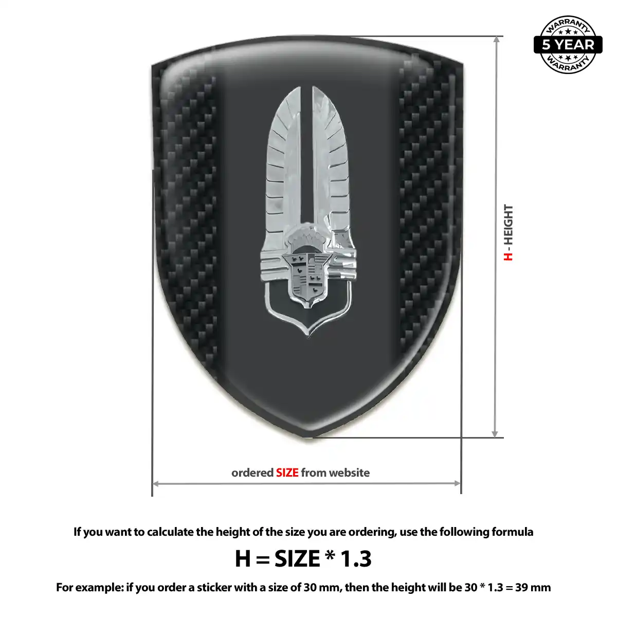 Cadillac Gel Badge Sticker Branded Line
