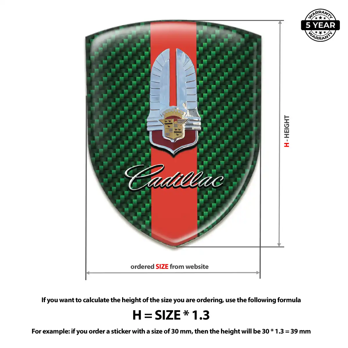 Cadillac Gel Badge Sticker Exclusive Series