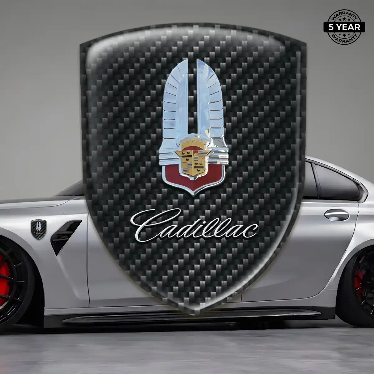 Cadillac Gel Badge Sticker Premium Dome