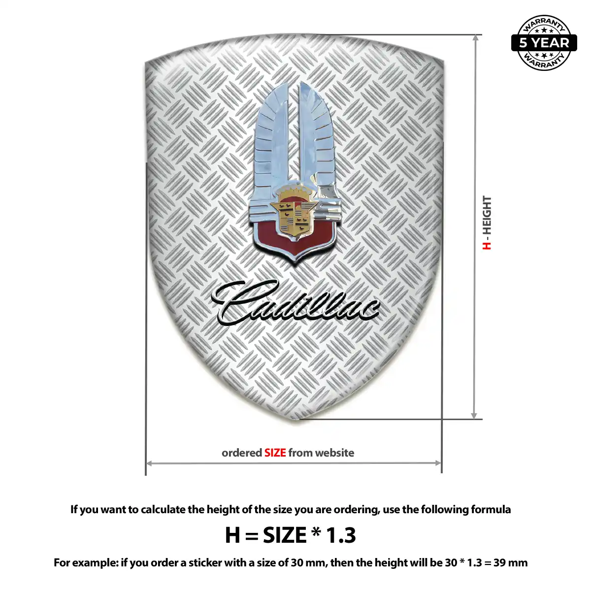Cadillac Gel Badge Sticker Resin Elite