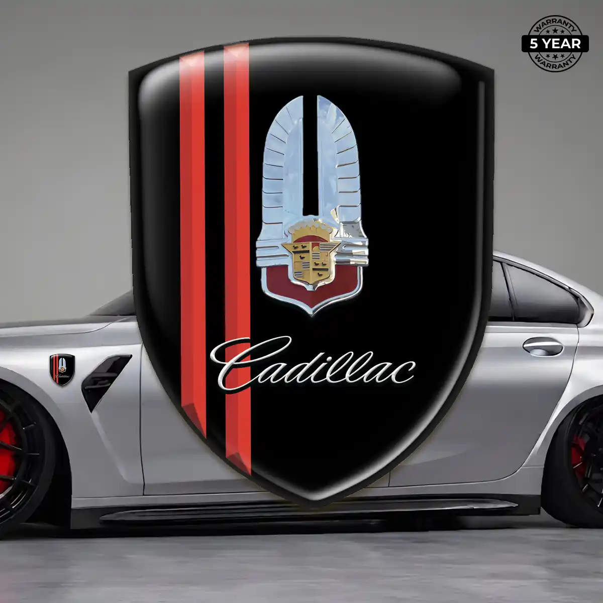 Cadillac Gel Badge Sticker Resin Luxe