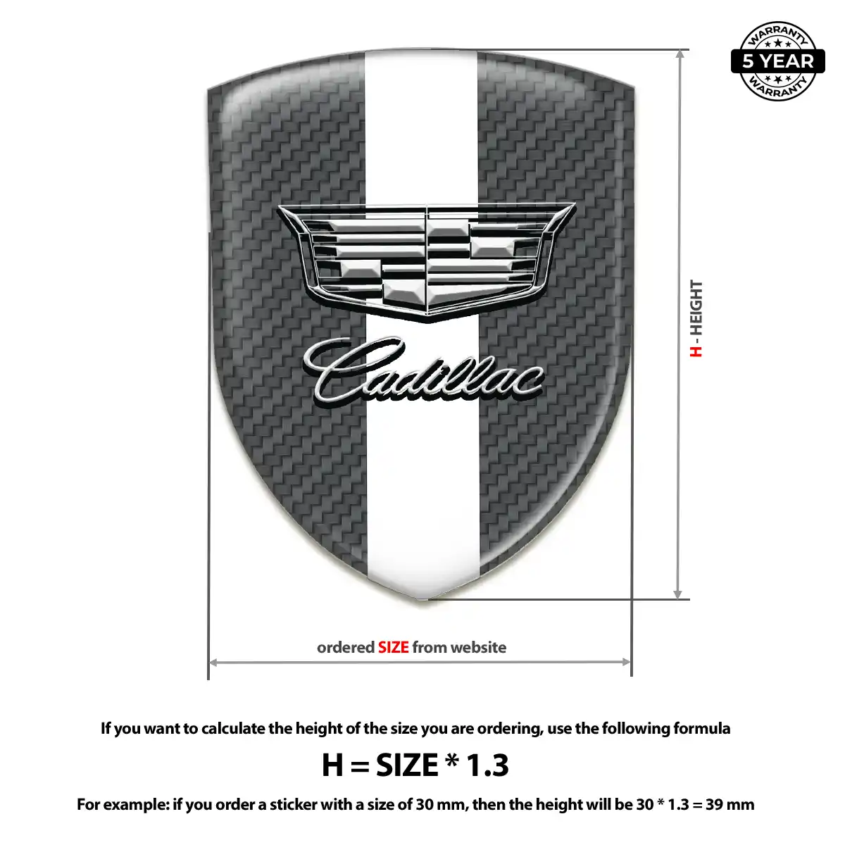 Cadillac Gel Emblem Sticker Auto Tuning