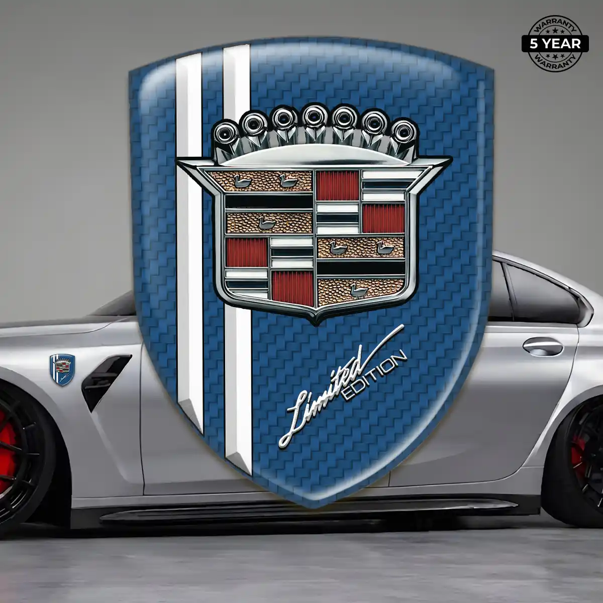 Cadillac Gel Emblem Sticker Marked Edition