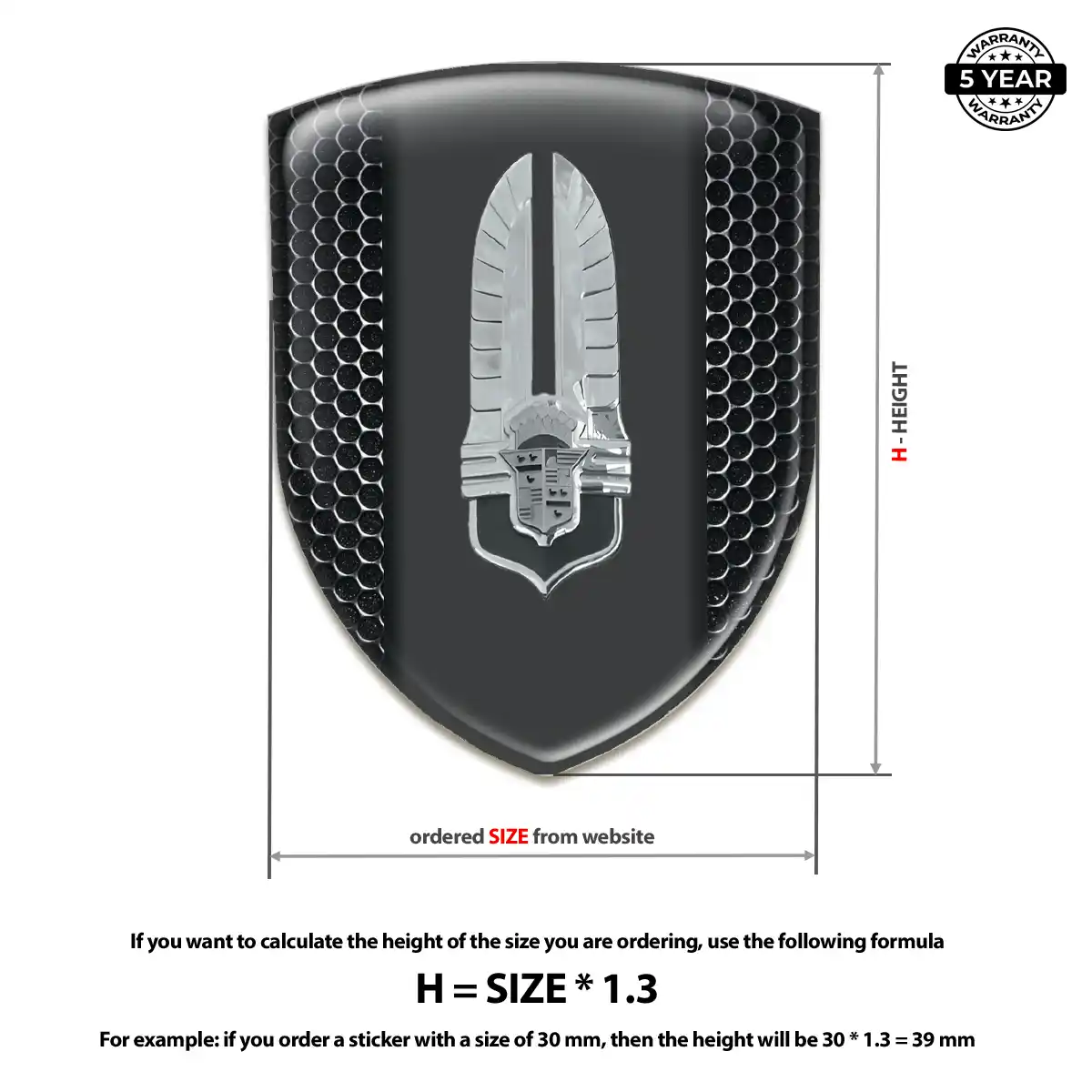 Cadillac Gel Emblem Sticker Performance Style