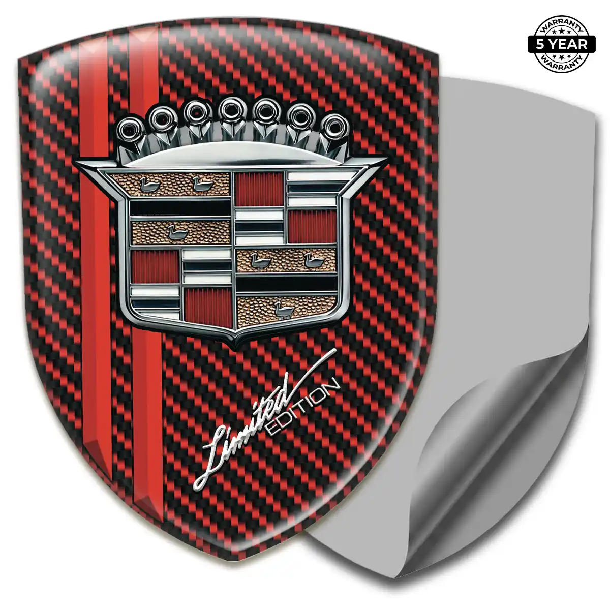 Cadillac Gel Emblem Sticker Vortex Series