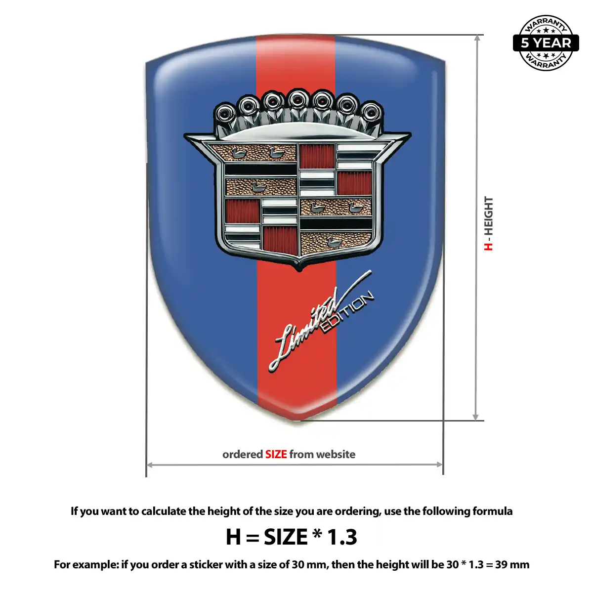 Cadillac Logo Badge Deluxe Edition