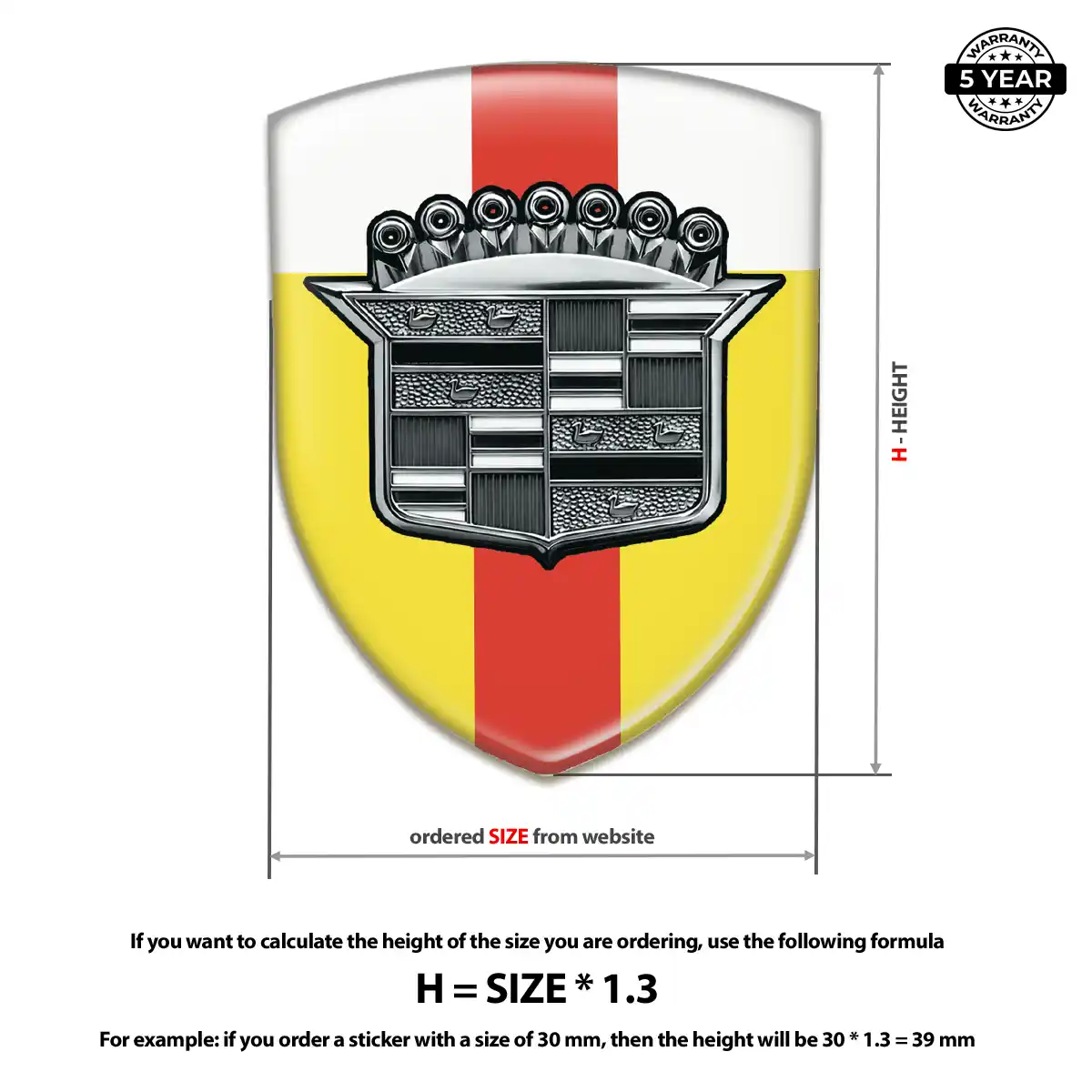 Cadillac Logo Badge Elite Finish