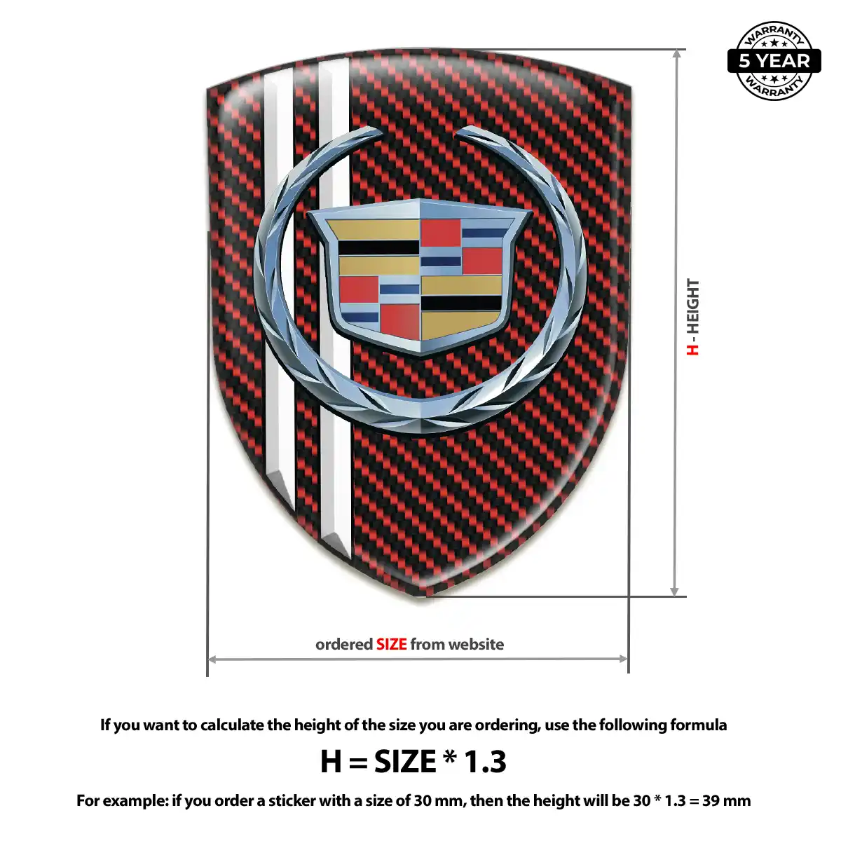Cadillac Logo Badge Marked Edition