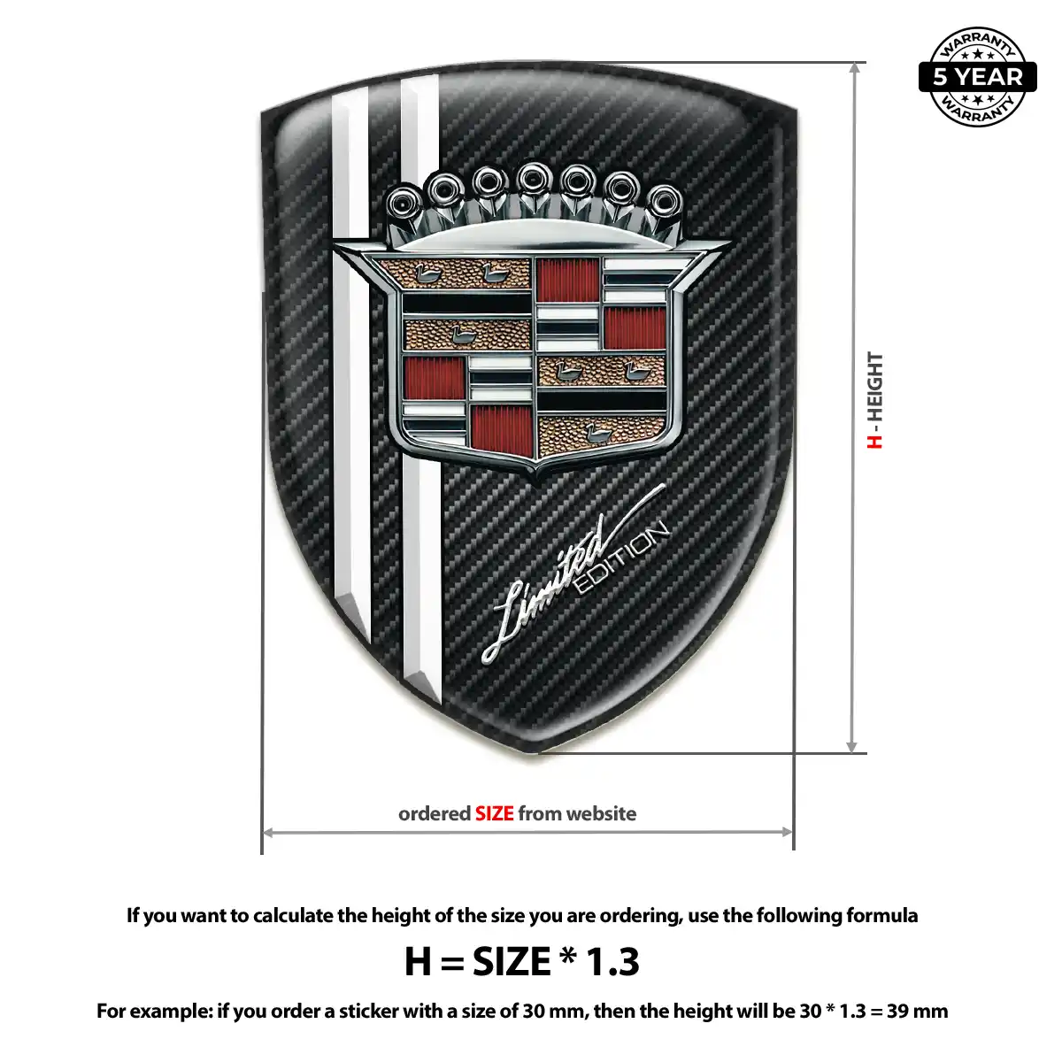 Cadillac Logo Badge Noble Edition